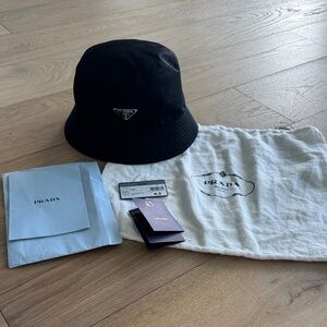 Prada Black Bucket Hat